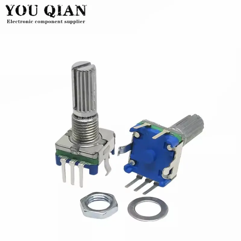 5PCS Plum handle 15mm 20mm rotary encoder coding switch / EC11 / digital potentiometer with switch 5 Pin