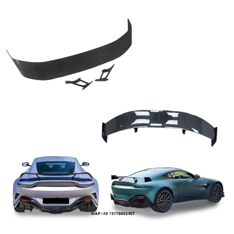 Dry Carbon Fiber Rear Wing for Aston Martin Vantage Upgrade F1 or V12 Style Spoiler High Quality Perfect Fit Rear Tail Wing Aero