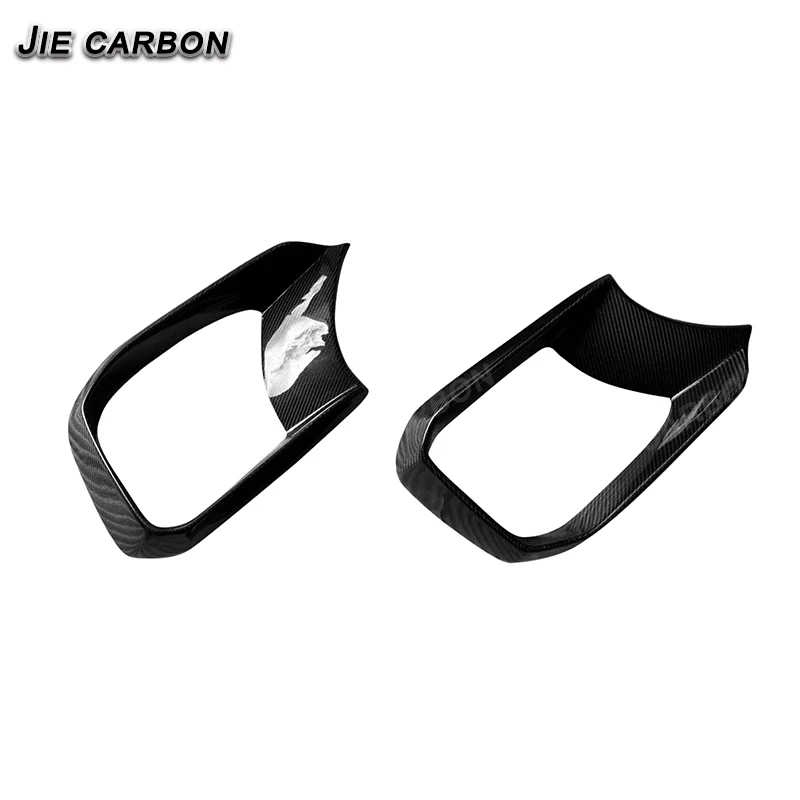 Stick-on carbon fiber automotive front bumper air vent cover trim for use with Suzuki SWIFT, Sport, ZC33S, Fog lamp grille cover