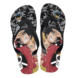 One Piece Luffy Zoro anime cartoon flip-flops outdoor daily non-slip clip-on creative summer Internet celebrity couple sandals