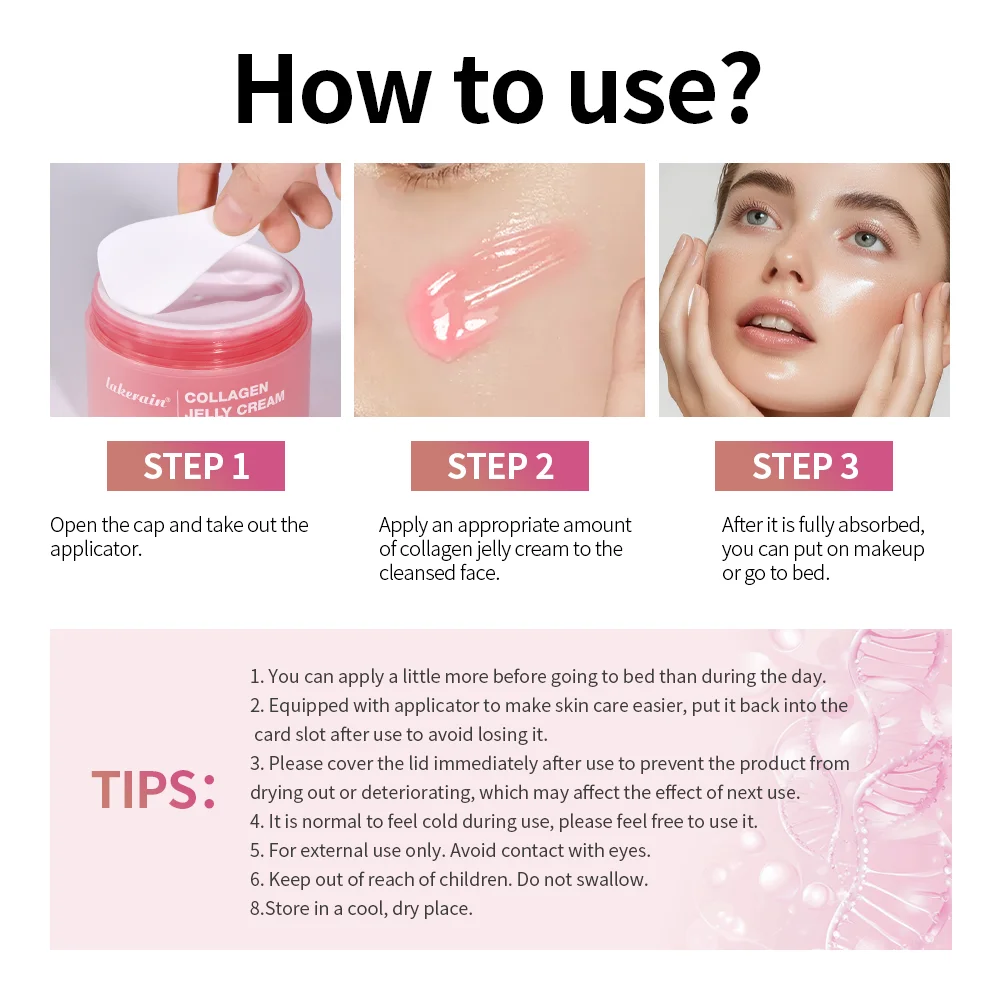Collagen Jelly Cream- Niacinamide & Freeze-Dried Hydrolyzed Collagen - Boosts skin\'s barrier hydration and gives 24h Glow & Lift