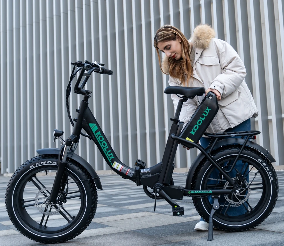 20 Inch Folding Fat Bike Electrique Bicicleta 500W 15.6Ah Rear Hub Motor Aluminum Alloy Frame Lithium Battery Power Supply