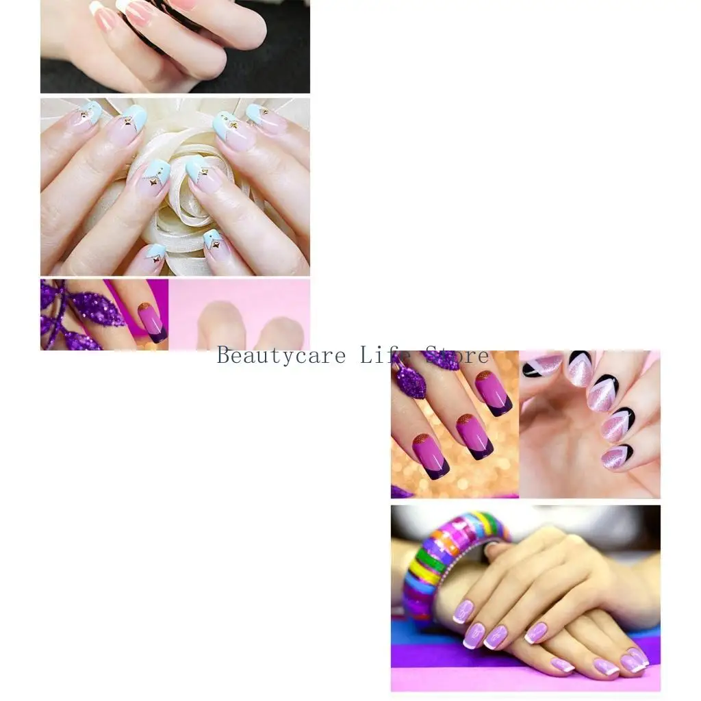 652C French Manicure Strips Forms Fringe Tip Guides Sticker DIY Art Tips