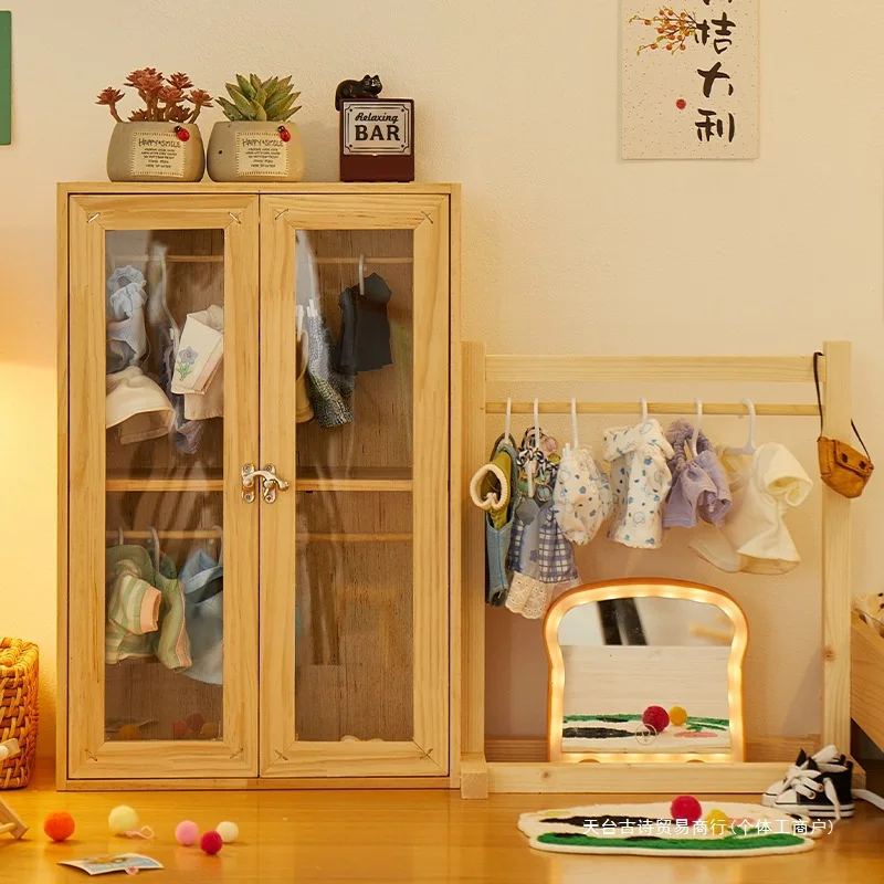 

Хлопковый кукольный шкаф, хит продаж, шкаф для хранения одежды, витрина для куклы, подвесной шкаф, вешалка для одежды для куклы
