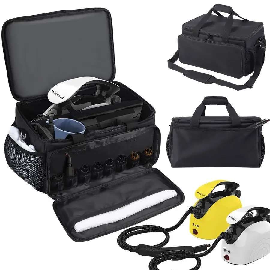 Storage Bag Compatible with Waitbird Steam Cleaner,Adjustable Handheld Steam Cleaner Carrying Bag,Large Capacity Storage Bag wit