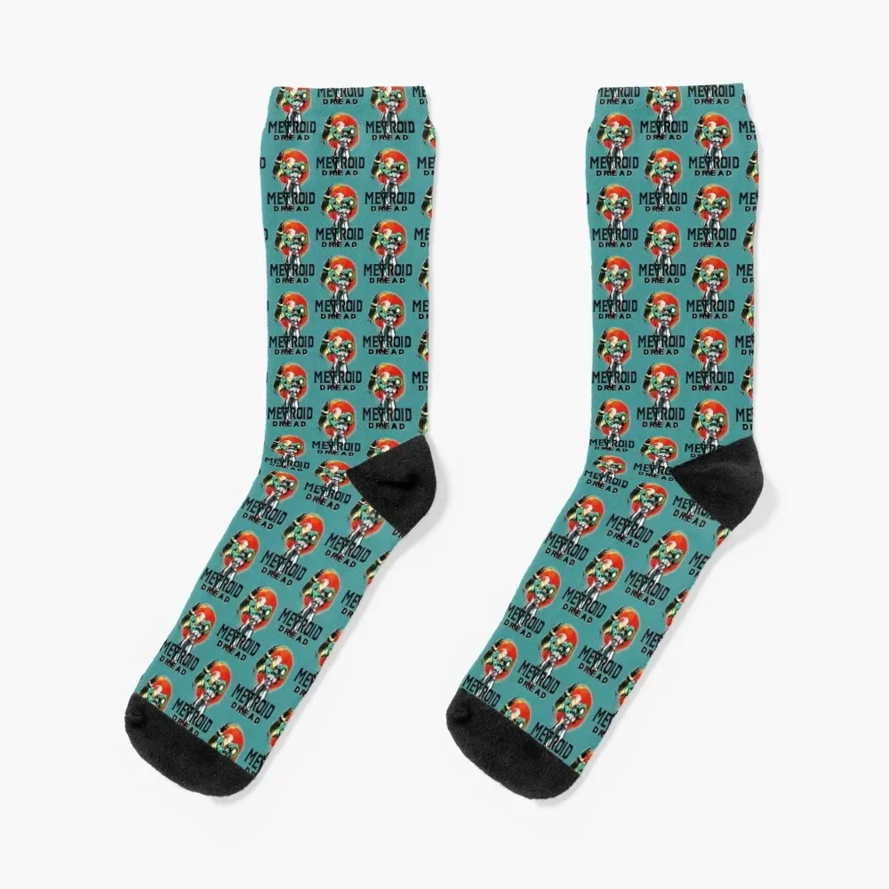 Metroid Dread Samus artwork Socks cotton christmas gifts luxe Socks Men Women's