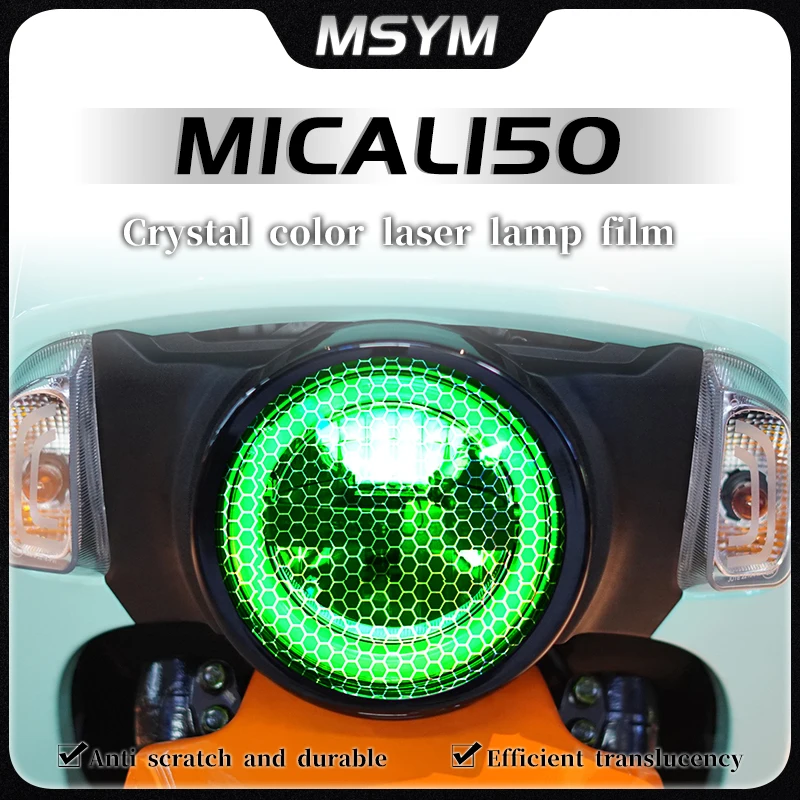

For SYM MICAL150 mical150 Headlight film taillight film transparent protective film honeycomb laser sticker accessories