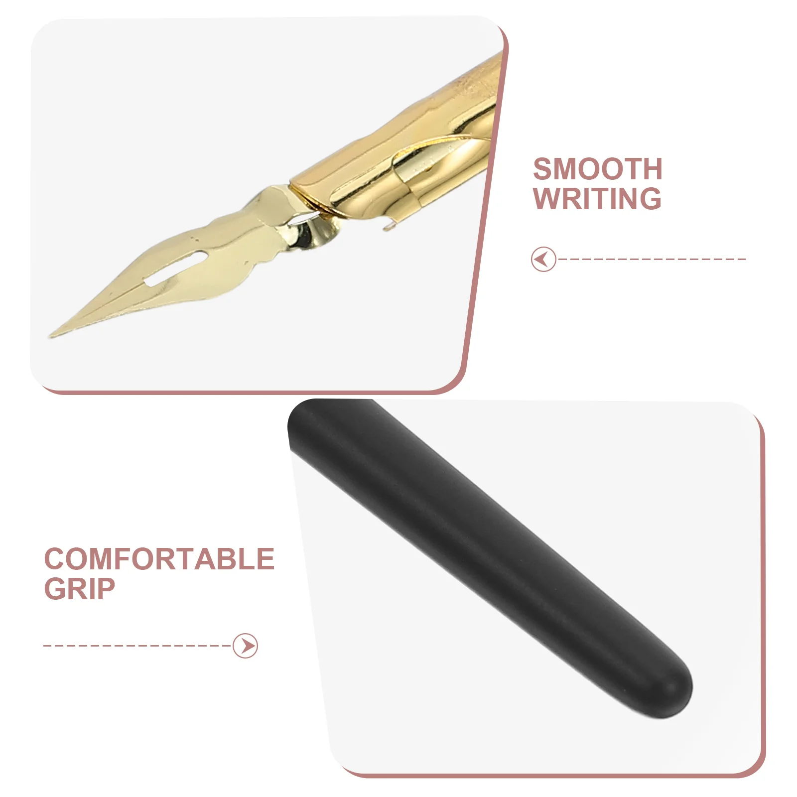 Conjunto de canetas de caligrafia com pontas de metal, 6 peças, ferramenta de escrita de desenho de grau profissional para esboço de arte chinesa