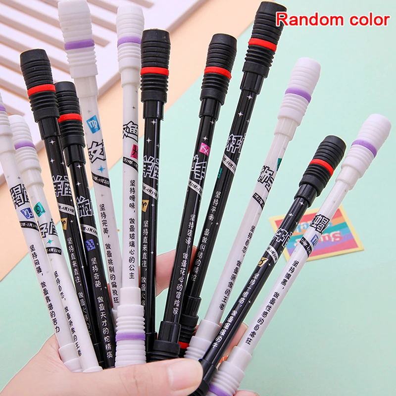 Kreative Rotierenden LED Flash-Gel-Stift Mit Licht Studenten Kinder Mode 0,5mm Spinning Pen Kugelschreiber Mit Batterie Kinder Spinner geschenk