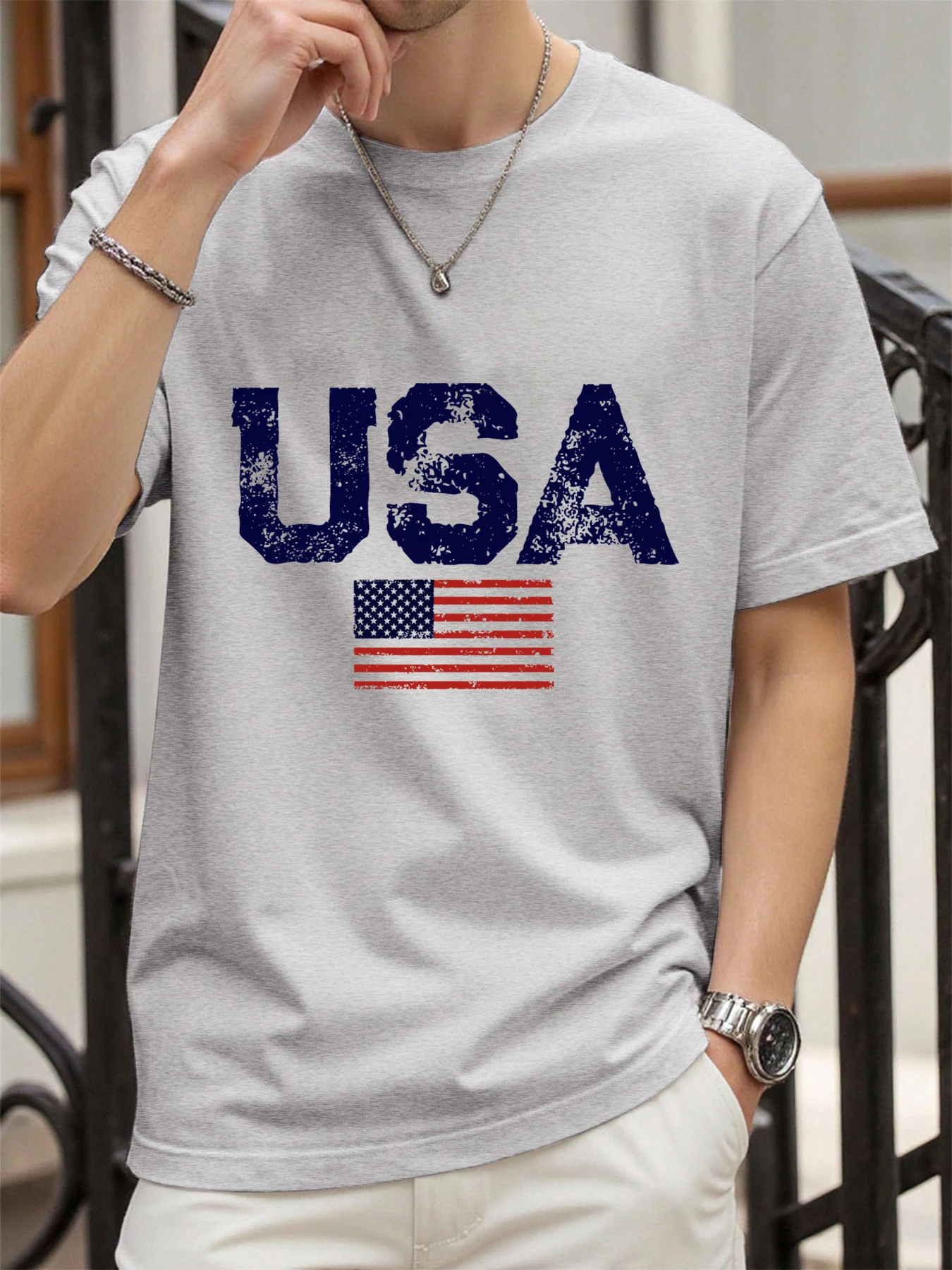 Usa Brief Amerikanische Flagge Drucke Mann T-Shirts Baumwolle T Shirt Hip Hop Sommer Kleidung Lose Mode T Männlichen Alle-spiel Streetwear