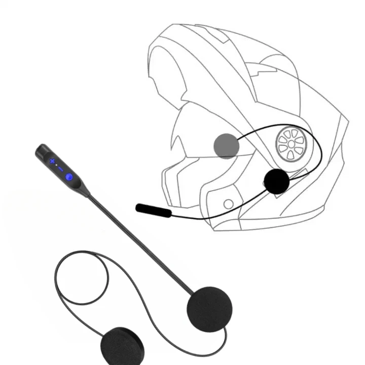 L5 Wireless Motorcycle Helmet Headset BT 5.3 Call Phone Earphone Music Player