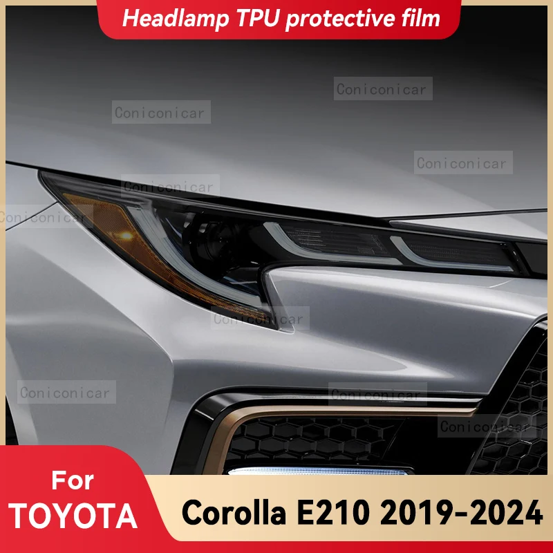 

For TOYOTA Corolla E210 2019-2024 Car Headlight Protective Cover Film Front Light TPU Anti-scratch Headlamp Tint Accessories