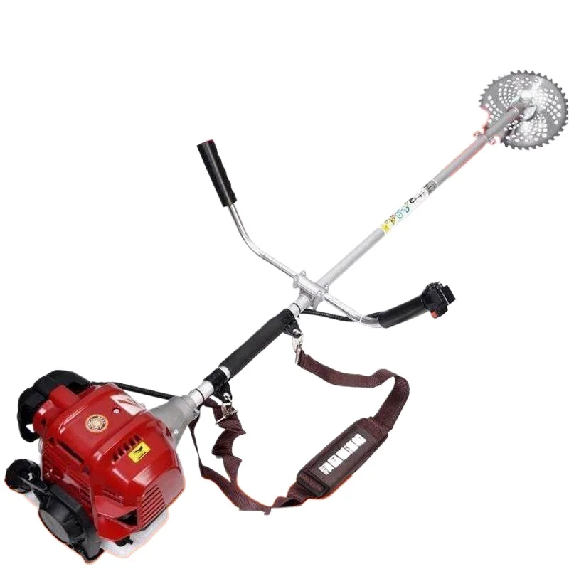 4-Stroke Side Mount Brush Cutter - Powerful Backpack Grass Trimmer & Harvester Tool