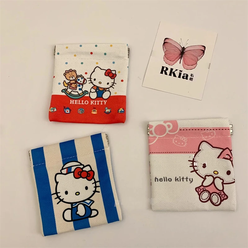 

Sanrio Kawaii Hello Kitty Storage Bag Anime Cute Sweet Cartoon Portable Receive Bag Clutter Storage Lovely Gifts for Girls