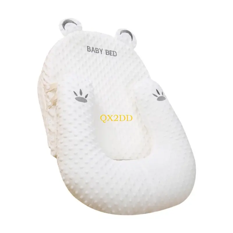 طقم وسائد تغذية الأطفال QX2D مع أغطية قابلة للإزالة، تصميمات مقاومة للانسكاب من أجل رضاعة طبيعية آمنة ومريحة ووقت على البطن #1