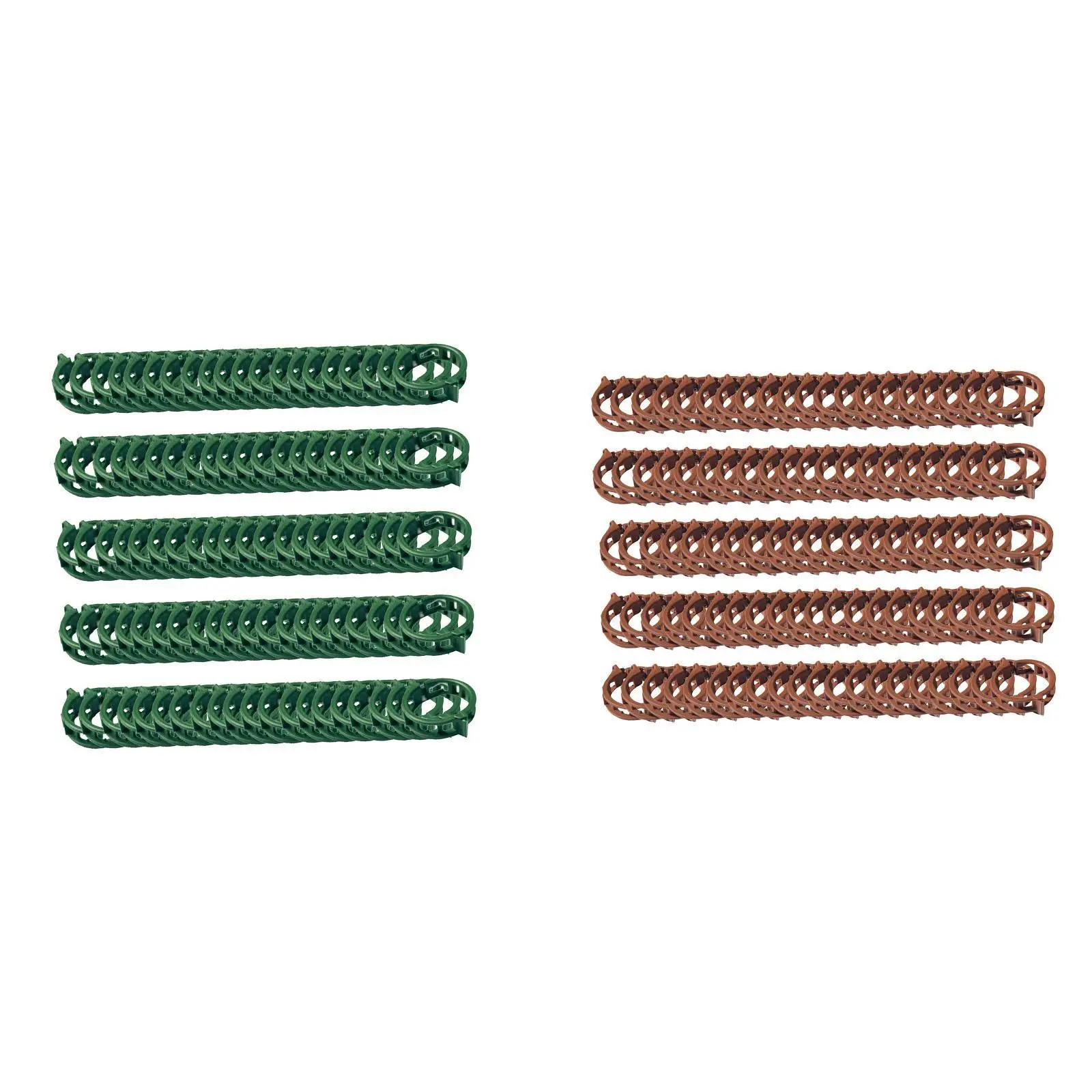 100x Plant Clips Gardening Tools Gardening Tool to Grow Upright Plants Stem Clamps for Flowers Greenhouse Loofahs Cucumbers Farm