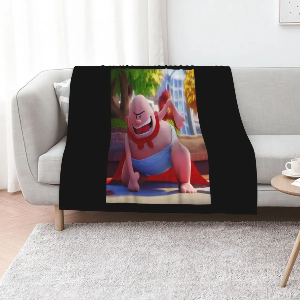 

Retro Captain Underpants Throw Blanket Stuffeds Loose Plaid Single Blankets