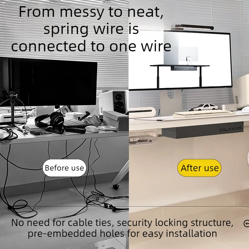 Wire Storage Box Table Under Computer Cable Organize Box Office Desktop Line Organizer Boxes Wiring Collection Boxes Sorting