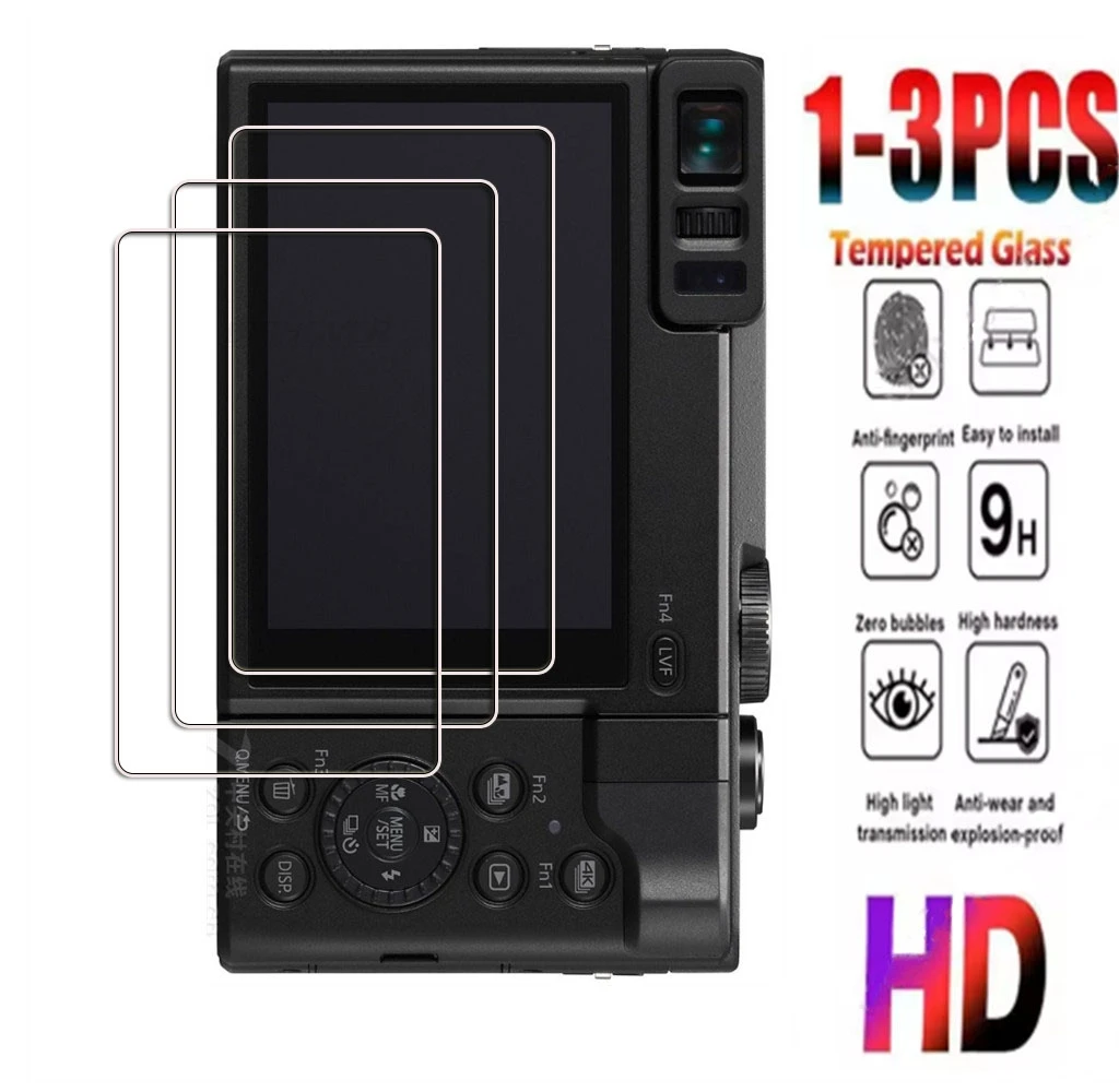 1-3 piezas de vidrio templado HD 9H para Panasonic LUMIX TZ90 ZS70 TZ70 ZS50 TZ85 TZ57 TX1/TX2, película protectora de pantalla LCD para cámara