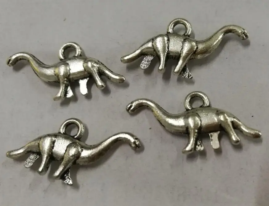 

20pcs antiqued silver dinosaur design pendant G1650