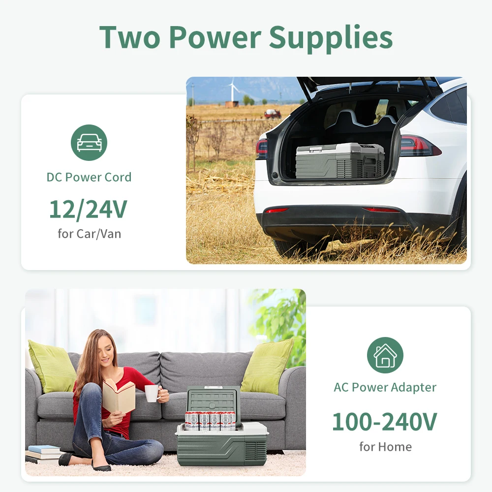 Picture 7: Alpicool NL15 15L Portable Car Refrigerator 12 Volt Mini Fridge Freezer 12/24V DC 100-240V AC Cooler Ice Box for Truck Camping