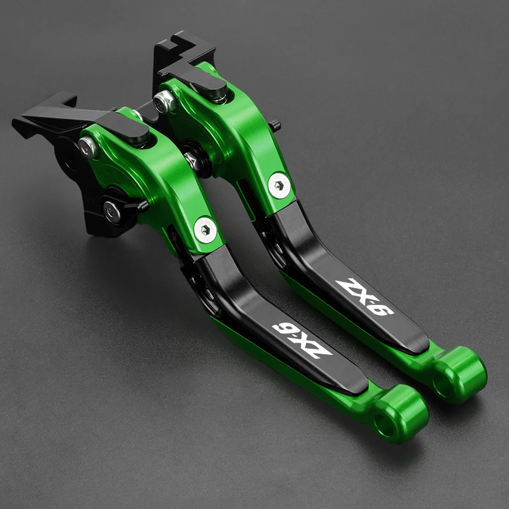 

For KAWASAKI ZX6R ZX6RR ZX6 R/RR 2005 2006 ZX 6R Motorcycle Accessories Adjustable Brake Clutch Lever CNC Foldable Extendable