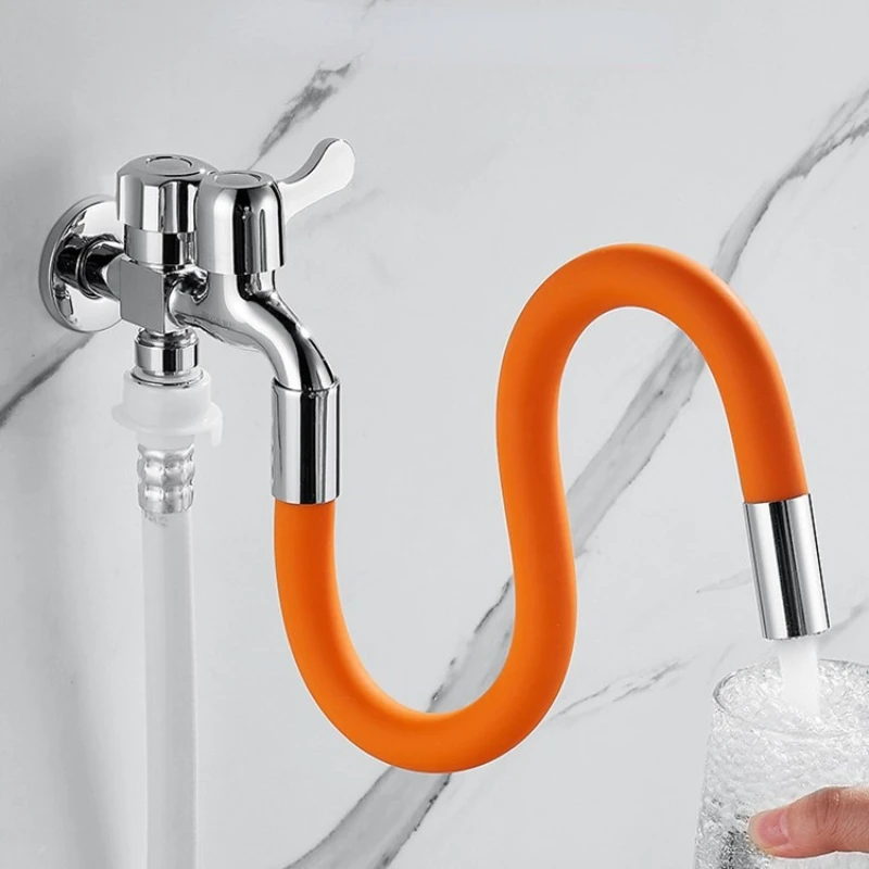 Flexible Water Tap Extender Foaming Extension Tube 360° Free Bending Faucet for Kitchen Adjustable Sink Drain