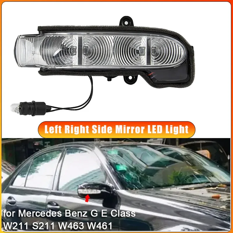 

1pcs Durable Car Left Right Side Mirror LED Light Turn Signal Lamp Indicator for Mercedes-Benz G E Class W211 S211 W463 W461