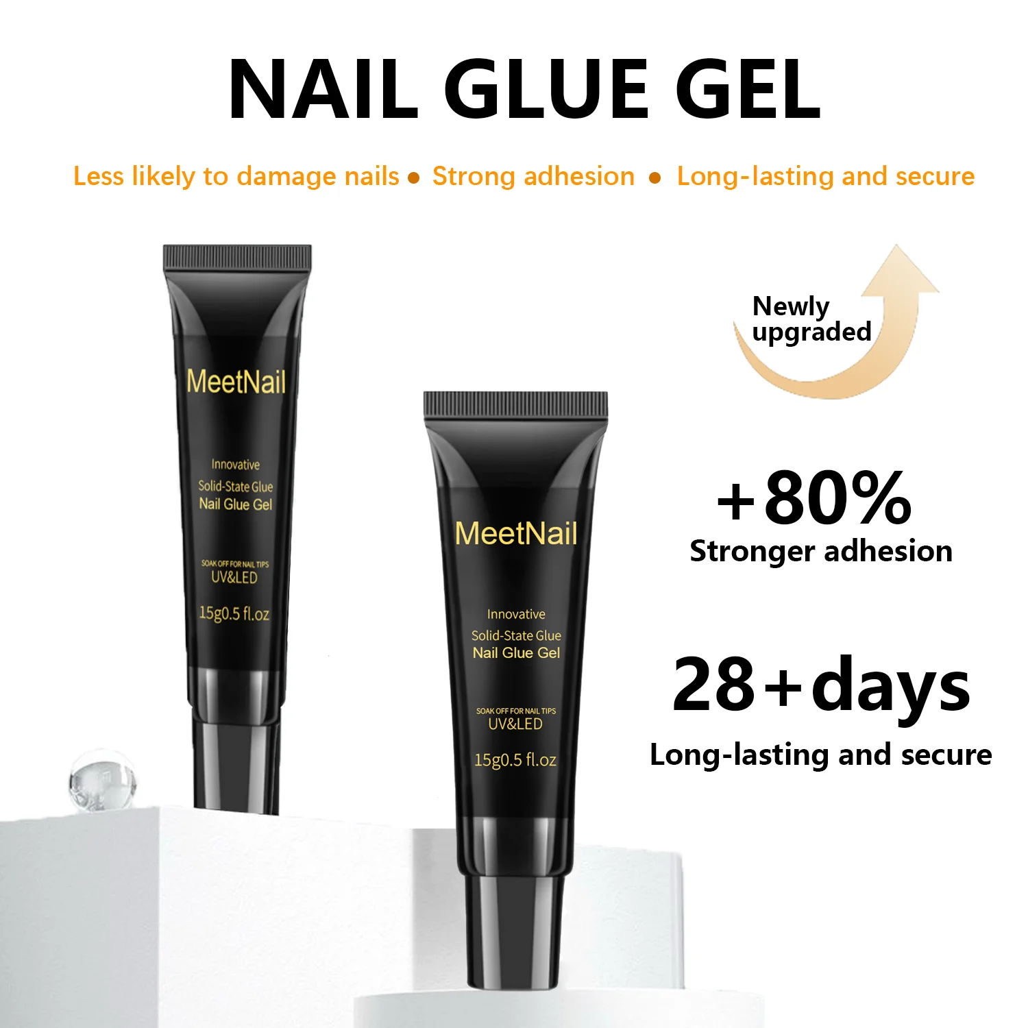 2 قطعة 15 جرام Uv الصلبة هلام مسمار الغراء للضغط على الأظافر لينة هلام مسمار نصائح لاصق قوي حجر الراين الغراء هلام لسحر الأظافر #4