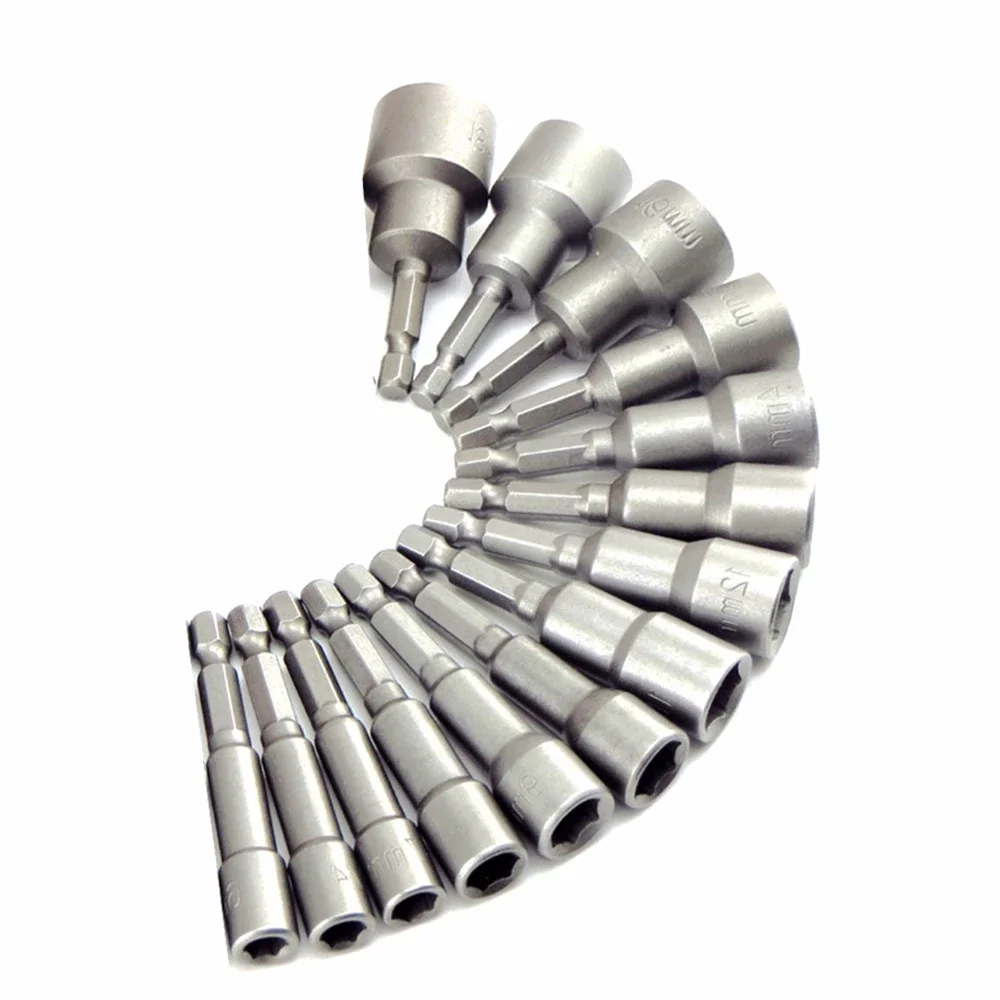Imagem -04 - Krachtige 14 Peças 619 mm Adaptador de Soquete de Impacto 6.35 mm Hex Shank 65 mm Comprimento Aprofundar Magnético Power Nut Driver Broca Conjunto