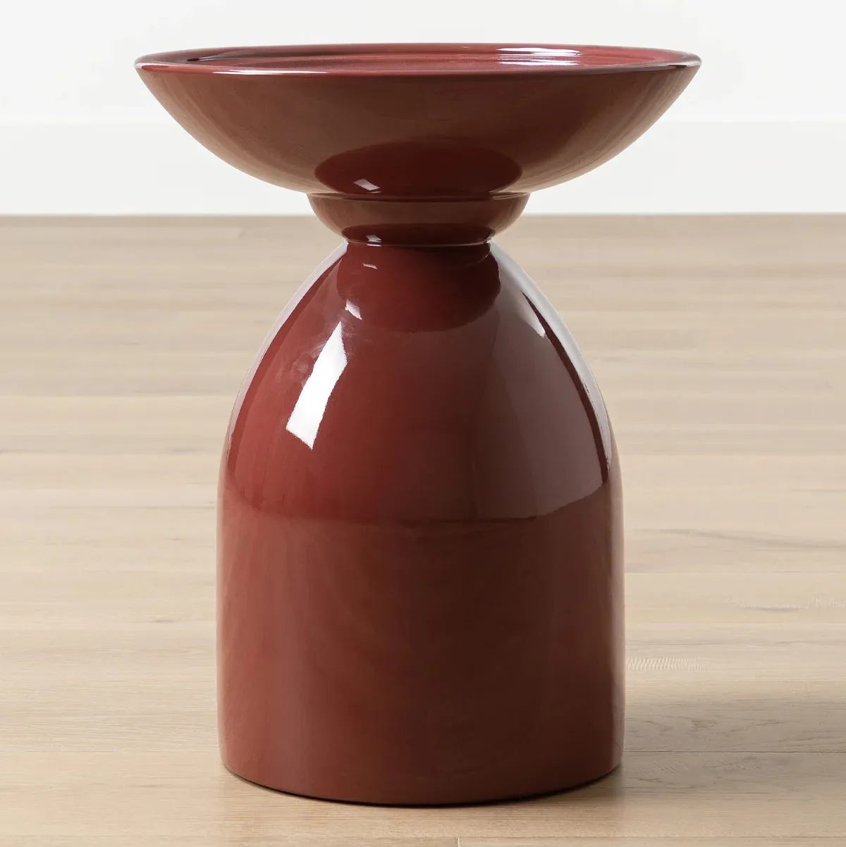 

^a Mid-Century Style Solid Wood Side Corner Table Wabi-Sabi Style Oval Stacked Natural Wood for Home Living Room Decor Art*