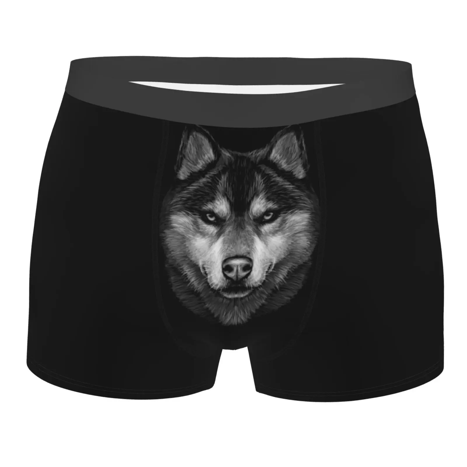 Siberian Husky Pattern Print Men Underwear Boxers Breathable Mens Boxershorts Men's Panties Underpants Man Boxers Briefs Trunks
