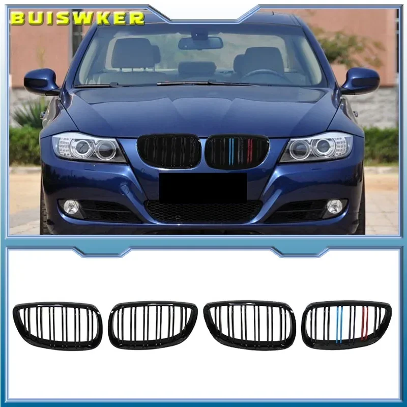 

Car Front Grille Racing Front Sport Grill Gloss Black Double Slat Kidney Grille For BMW E92 E93 M3 2006-2009