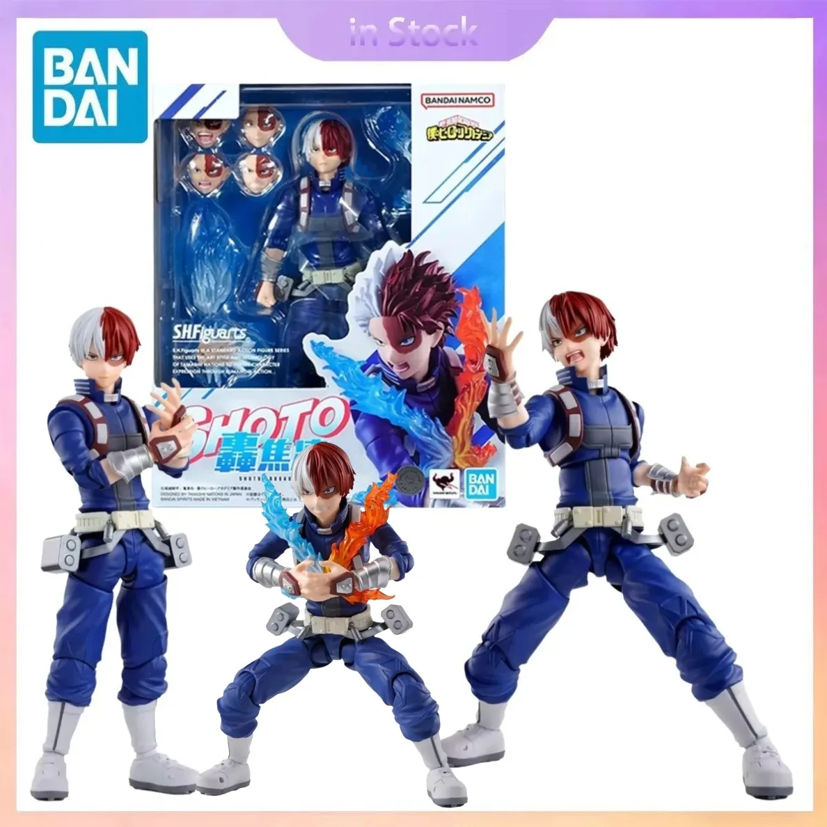 

В наличии: Оригинальная коллекционная фигурка Bandai SHF Тодороки Шото из аниме «Моя геройская академия» с подвижными суставами, модель для сборки. ﻿ Подарки