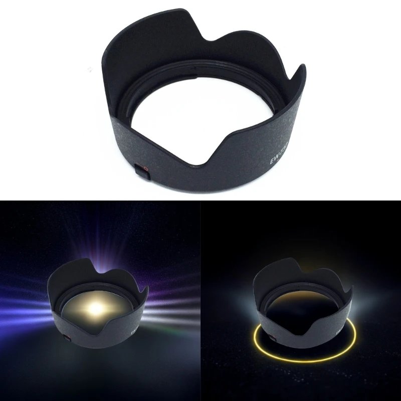 EW-73D Style Blackout Lens Hood Lens Cover Cap for 18-135mm IS  Lens SLR Camera 80D QXNF