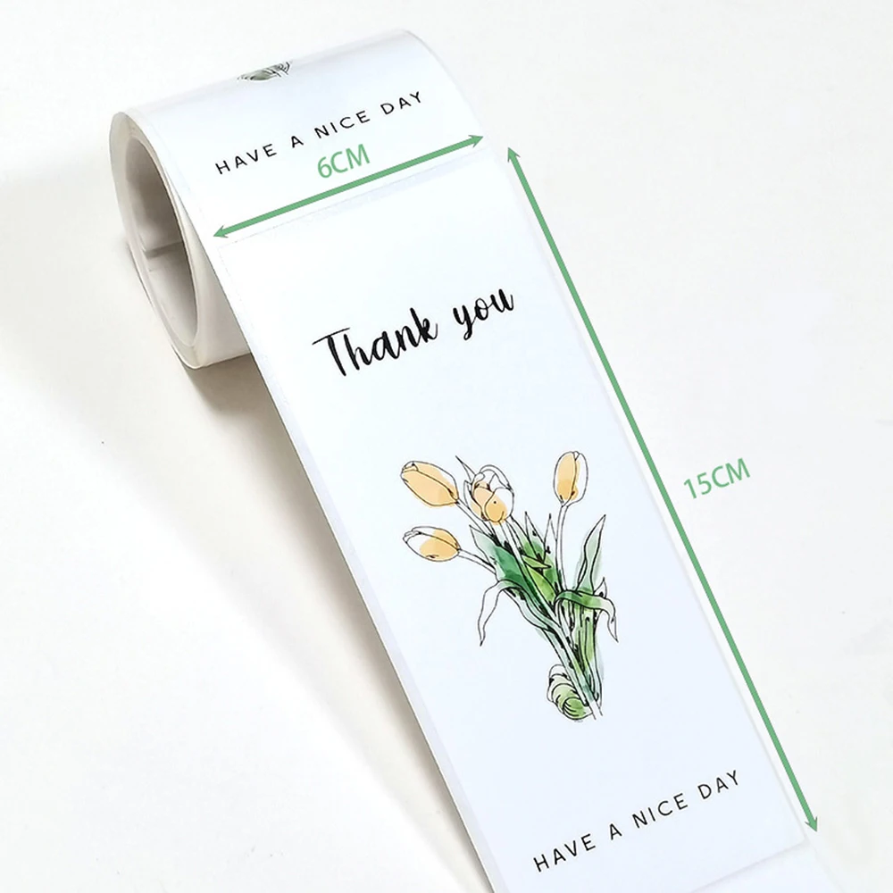 50pcs/roll This Package Nice To Meet You Too Sticker Seal Label Thank You Small Business Handmade Merchandise Decoration Sticker