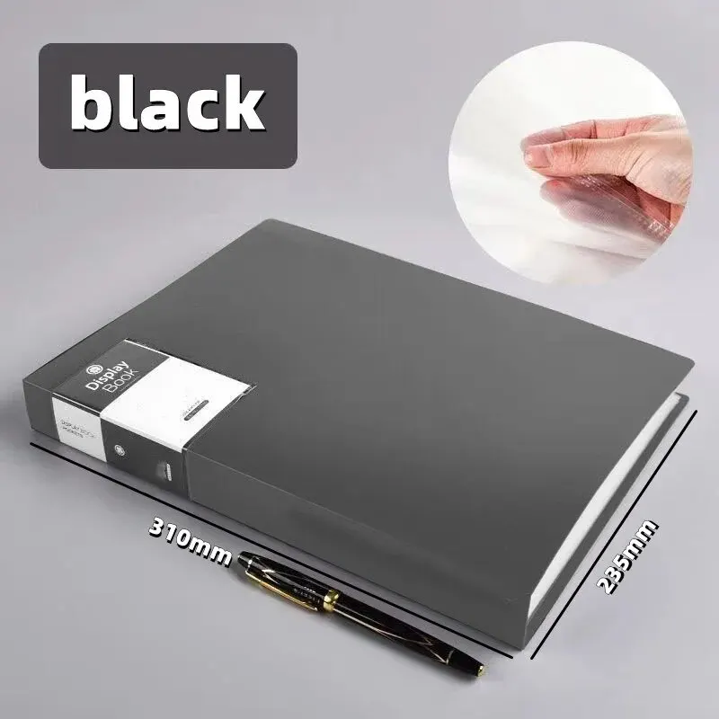 

A4 Large Capacity Transparent Folder Paper Storage Multi-layer File Management Clear Book Stationery