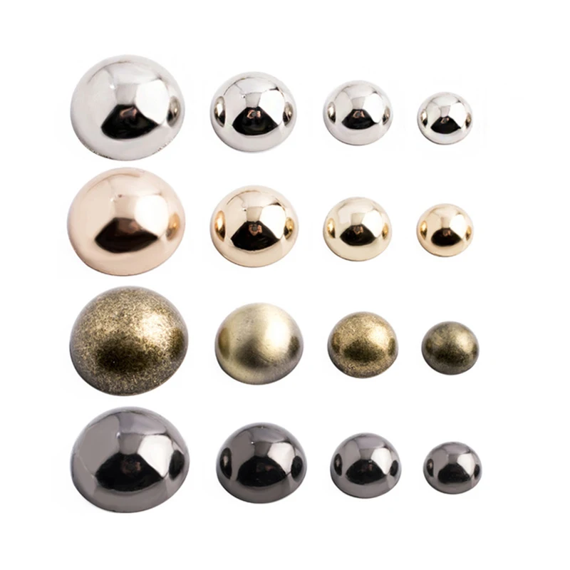 10pcs 8/10/12/12mm Metal Dome Rivet Screw Spike Studs Punk Spots Garment Leather Craft Bag Belt Wallet Decoration Parts