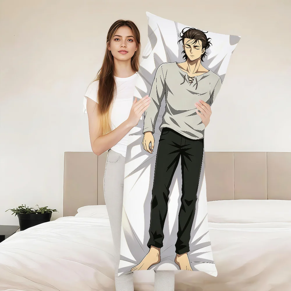 Anime A-Attack On T-Titan Eren M-Mikasa Ackerman Long Rectangle Dakimakura Hugging Body Pillowcase Bed Sofa Decor Pillow Cover