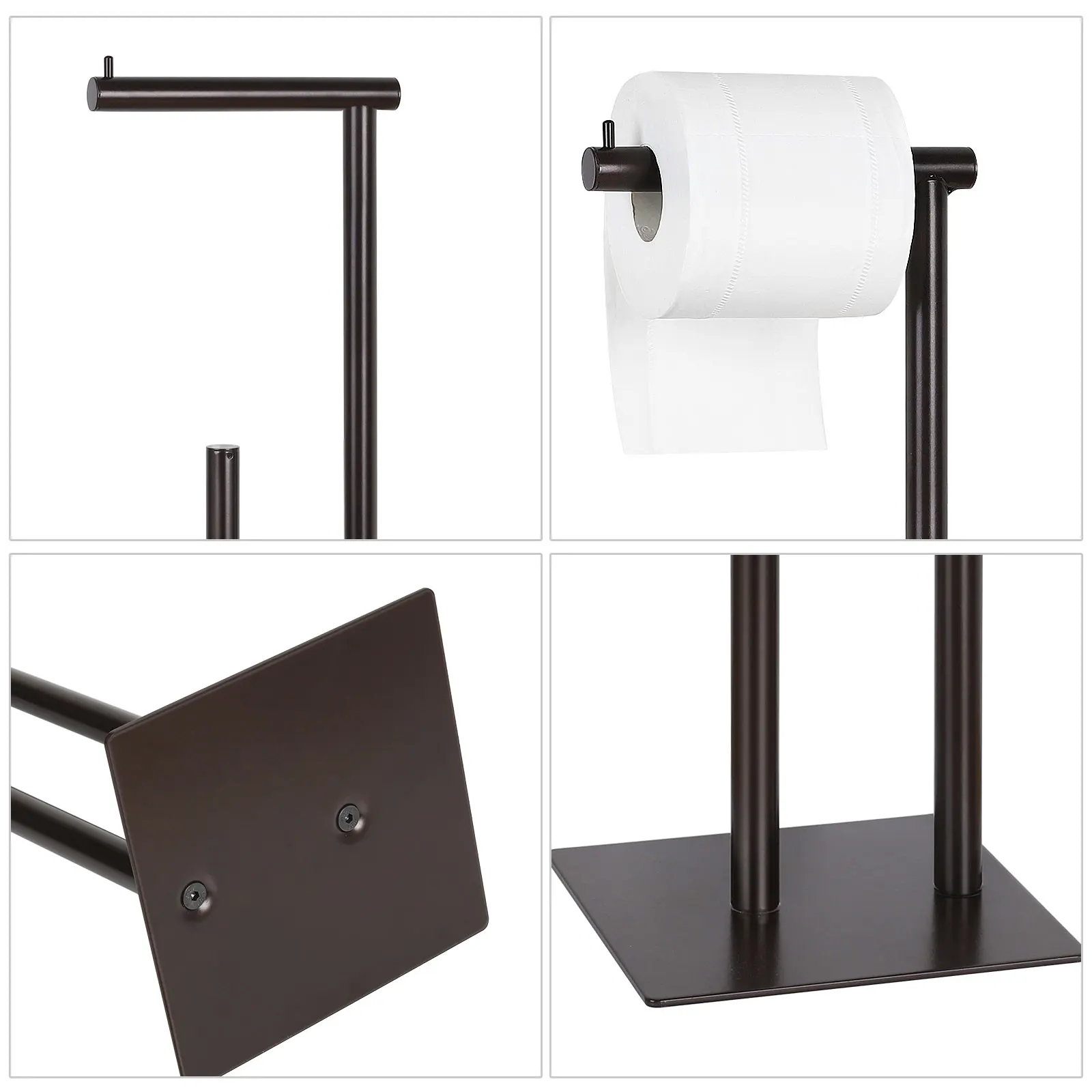 Industrial Toilet Paper Stand Holder Freestanding Bathroom Paper Roll Dispenser