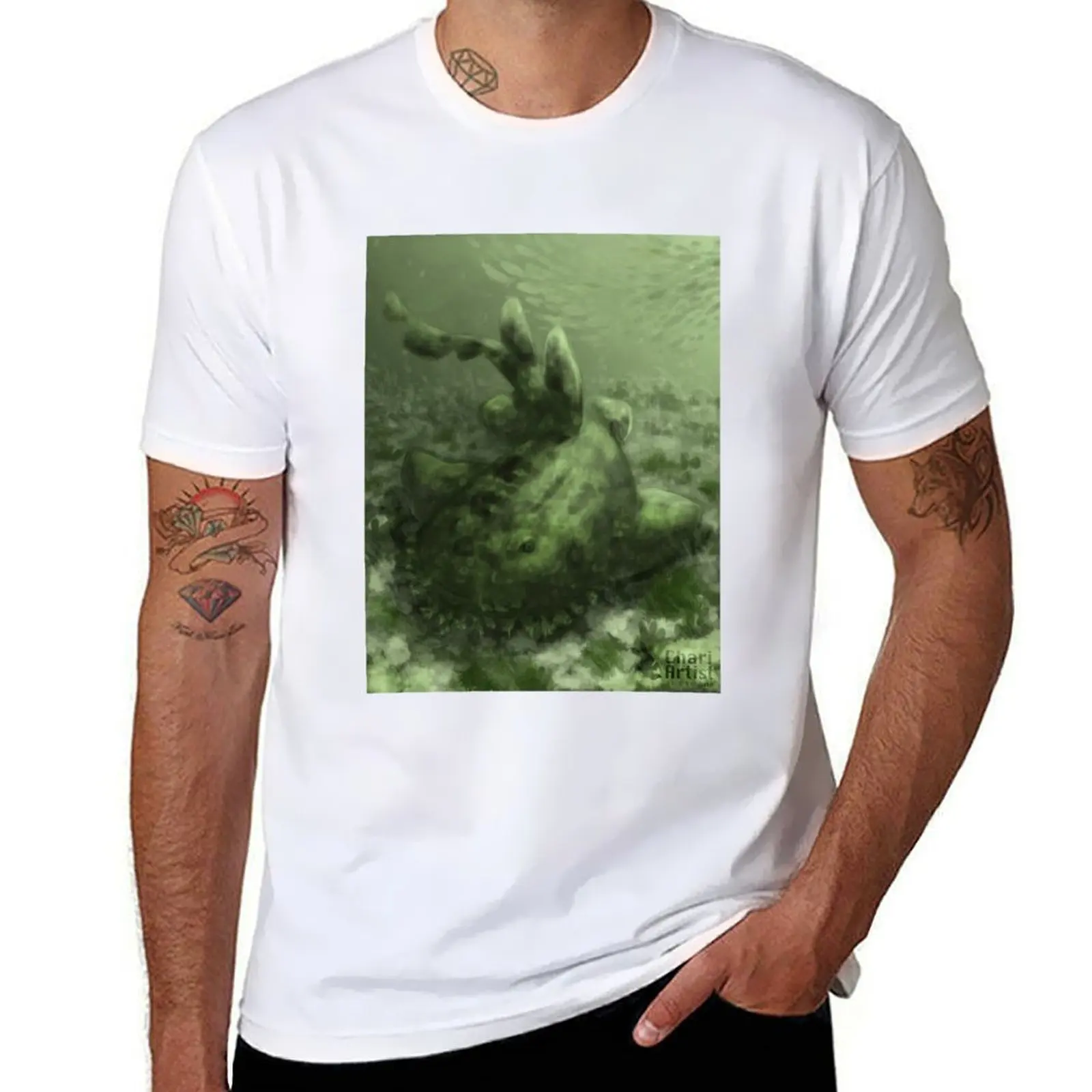 

Wobbegong Green T-Shirt t shirts for man cotton t shirts for man pack white T-Shirt