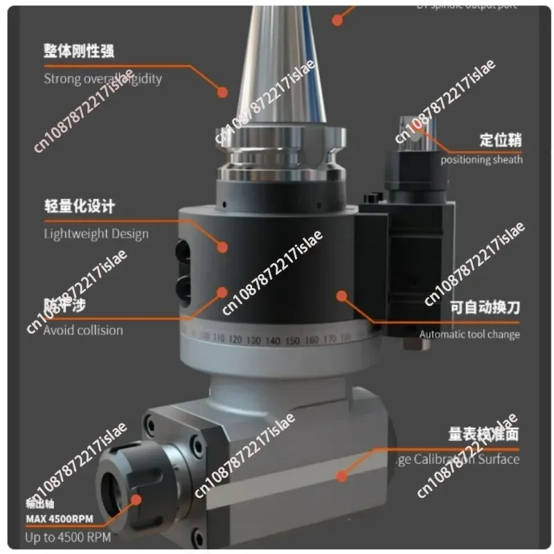 side milling head, universal angle head BT30-ER20