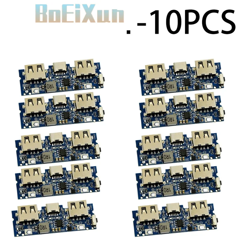 1/5/10pcs Micro/Type-C USB 5V 2.4A Dual USB 18650 Boost Battery Charger Board Mobile Power Bank Accessories For Phone DIY