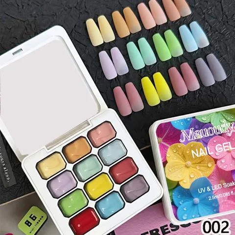12-Farben-Y2K-Fluoreszierender Gel-Nagellack, dauerhaft entfernbar, UV/LED-Nagellack.