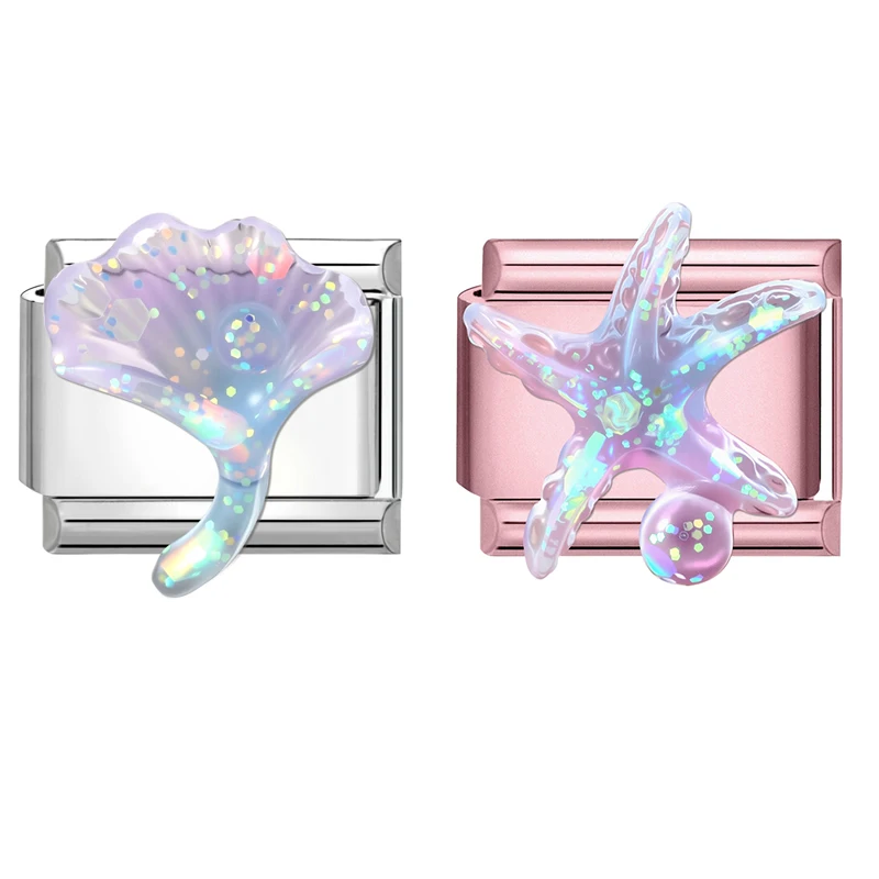 Модный-розовый-цвет-океанская-капля-воды-рыбий-хвост-медуза-раковина-итальянский-шарм-подходит-для-браслета-из-нержавеющей-стали-9-мм-подарок-для-самостоятельного-изготовления