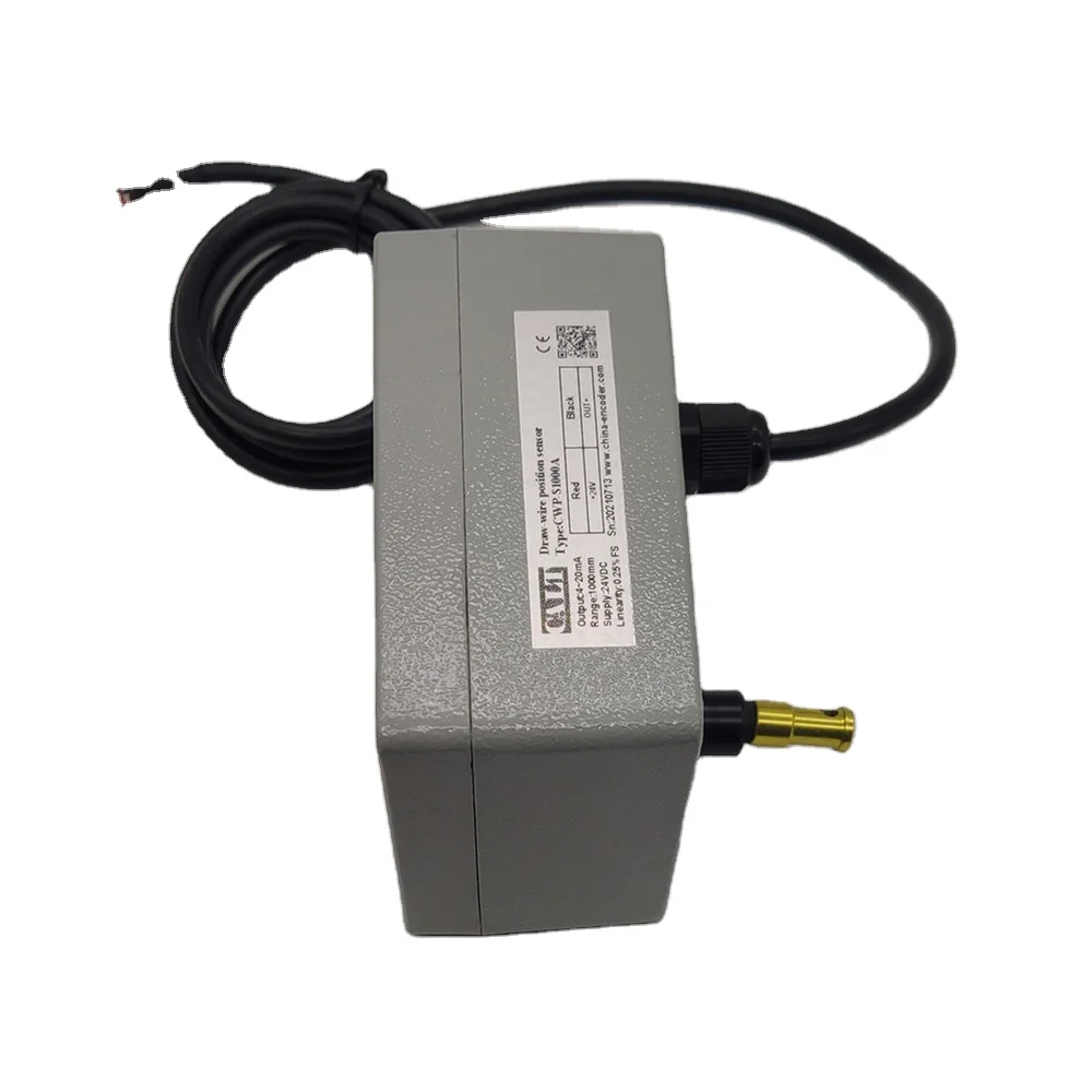 Transdutor de fio de tração CWP-S1000 Sensor de deslocamento de 1M com invólucro protetor para uso externo