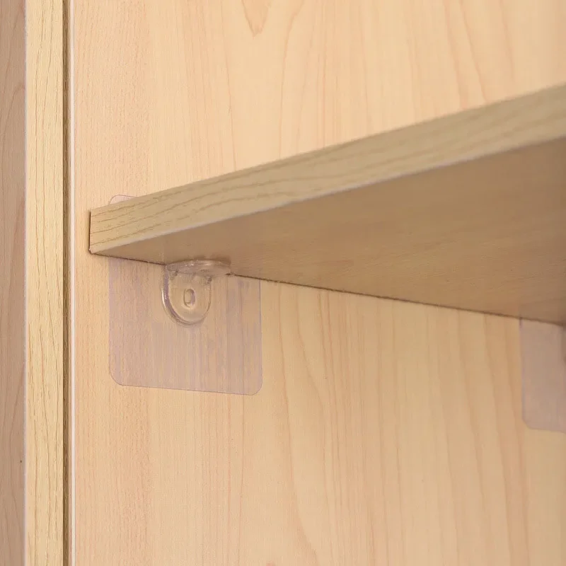 Shelf bracket adhesive nail self-adhesive wardrobe shelf bracket clip wall hanging bracket partition non punching strong bracket image 3