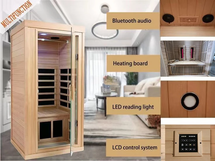 New Size Modern Sauna Rooms Solid Wood Red Cedar Traditional Outdoor Hammam Sauna Heater Rock Barrel