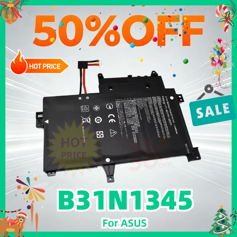B31N1345 11.4V 48Wh Laptop Battery for ASUS Transformer Book Flip TP500L TP500LA TP500LN TP500LB Replacement Built-in Battery