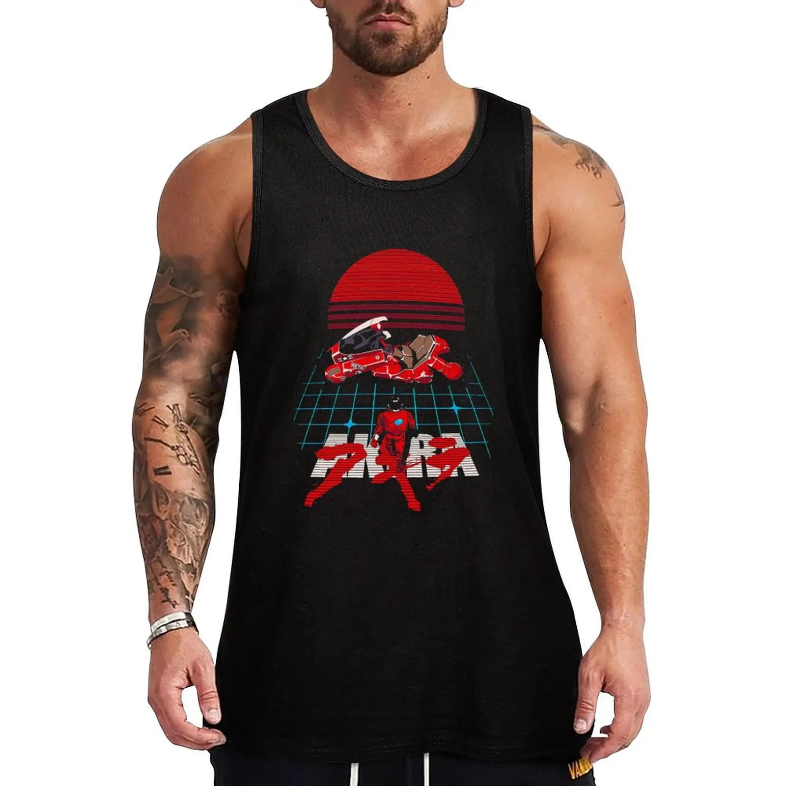 

Akira Motorbike Tank Top Gym t-shirt man Men's summer clothes 2025 Gym T-shirts for men Sports shirt man